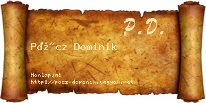 Pöcz Dominik névjegykártya