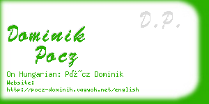 dominik pocz business card